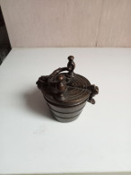 Ensemble De Poids Ancien En Bronze Hauteur 8 Cm - Art Nouveau / Art Déco