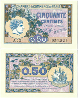 France - BILLET - Chambre De Commerce De PARIS - 50 Centimes - 1920 - NEUF - JP.097.31 - 15-257 - Bonds & Basic Needs