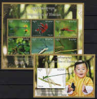 BHUTAN 2018 DRAGONFLIES OF BHUTAN INSECTS SET OF V MINIATURE SHEET MS MNH - Bhoutan