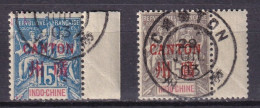 CANTON - Les 2 15 C. De 1901/2 Oblitérés - Usati