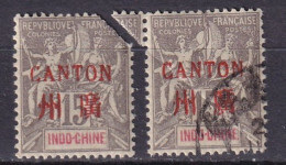 CANTON - 15 C. De 1901/2 Gris Oblitéré - Oblitérés