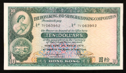 HONG KONG 10 DOLLARS 31 03 1979PICK#182H LOTTO 4680 - Hong Kong