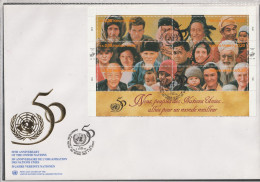 50 Jahre-Vereinte Nationen 1995 -2 Briefe Mit Block - Cartas & Documentos