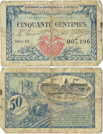 France - BILLET - Chambre De Commerce De CORBEIL Et ETAMPES - 50 Centimes - 1920 - JP.050.01 - 15-261 - Bonds & Basic Needs