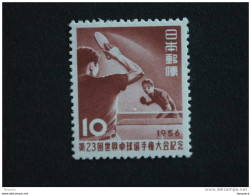 Japan Japon Nippon 1956 Championnats Du Monde De Tennis De Table Tafeltennis Yv 573 MNH ** - Nuevos