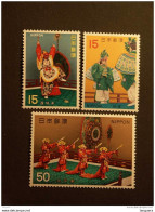 Japan Japon Nippon 1971 Théâtre Classique Gagaku Yv 1017-1019 MNH ** - Ungebraucht