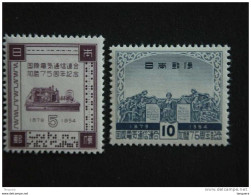 Japan Japon Nippon 1954 Appareil Morse Momunment U.I.T Union Télécommunications Yv 559-560 MNH ** - Nuevos