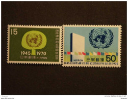 Japan Japon Nippon 1970 Anniversaire De L'O.N.U Emblème Et Siège NY Yv 995-996 MNH ** - Neufs