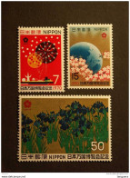 Japan Japon Nippon 1970 EXPO D'Osaka Feu D'artifice Fleurs De Cerisier Autour Du Globe "Iris" Peinture Yv 972-974 MNH ** - Ungebraucht