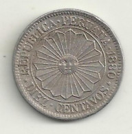 PEROU - 10 Centavos - 1880 - TB/TTB - Perú