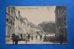 Bastogne 1918: Place St-Pierre Très Animée Avec Attelage - Bastogne