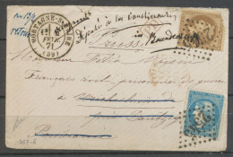 Du 4 Fév. 1871 + 30c Brun 20C Bordeaux Re Expédié CAD BORDEAUX Assemblée N3590 - Guerra Del 1870