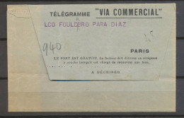 1929 TELEGRAMME Avec VIA COMMERCIAL De CARACAS. Superbe N3632 - 1921-1960: Modern Tijdperk