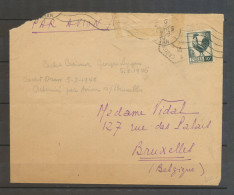 5/2/1946 Env. 10f Coq ALGERIE Obl ORAN REPECHAGE EN MER. N3639 - Ramppost