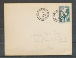 1946 Env. Obl. NUREMBERG BUREAU TEMPORAIRE Français. Très Rare. N3640 - 1921-1960: Moderne