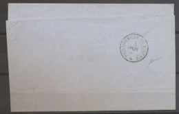 1858 LSC Taxée 6d BAT-A-VAP ALGER-BONE + CAD Dos PHILIPPEVILLE BC ALGERIE N3656 - Maritime Post