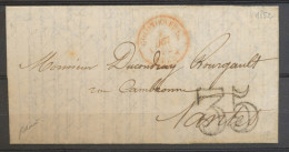 31/08/1852 Lettre De La Magdeleine En Guyane CAD Rouge COLONIES FRA/BREST N3657 - Posta Marittima