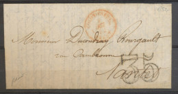 31/08/1852 Lettre De La Magdeleine En Guyane CAD Rouge COLONIES FRA/BREST N3657 - Correo Marítimo