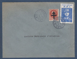 Cachet POSTE SPECIALE F.F.I.  1944 Sur Enveloppe Avec Vignette De Gaulle - Libération