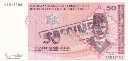 Bosnia And Herzegovina,SPECIMEN UNC, 50 Convertible Mark, 1997, Pick-67 - Bosnia And Herzegovina