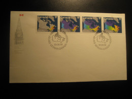 OTTAWA 1981 Yvert 769/72 Map Geography Mapping FDC Cancel Cover CANADA - 1981-1990