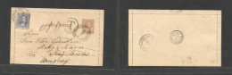 Argentina - Stationery. 1890 (1 Nov) Buenos Aires, Centro America Branch - Uruguay, Fray Bentos. 2c Brown Stat Lettershe - Other & Unclassified