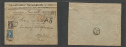 Argentina. 1893 (20 May) Col. San Jeronimo, SF - Switzerland, Naters, Valais. Registered AR Multifkd Env At 36c Rate, Ti - Sonstige & Ohne Zuordnung