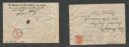 Argentina. 1919 (7 Feb) Brazil - Buenos Aires, Fwded Locally Unfkd Env + Posted Locally + Reverse Arrived Opened (?, Or - Autres & Non Classés