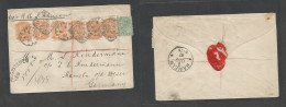 Australia. 1887 (4 Nov) Sout Austr. Adelaide - Germany, Hameln (12 Dec) Registered Multifkd Env, At 13d Rate, Tied Cds + - Otros & Sin Clasificación