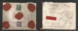 Belgium - Xx. 1938 (27 Dec) Bruxelles - Switzerland, Geneva. Registered Insured For 300frs Reverse Multifkd Envelope At - Sonstige & Ohne Zuordnung