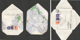 Belgium - Xx. 1945 (17 July) Bruxelles - South Africa, Joburg. German Map Made Envelope, Multifkd (after War Lack Of Pap - Otros & Sin Clasificación