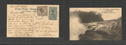 Belgian Congo. 1924 (23 June) Kasenyi - Spa, Belgium. Photo Stat Ppc 15c + Adtls Mixed Issues, Cds. Fine. - Other & Unclassified