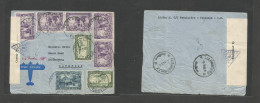 Belgian Congo. 1940 (1 Jan) Tshikapa - South Africa, Capetown Via Broken Hill. Air Multifkd Envelope Via Elisabethville - Other & Unclassified