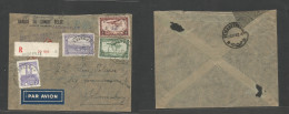 Belgian Congo. 1942 (19 Febr) Jadotville - South Africa, Joburg Via Elisabethville. Registered Air Multifkd Envelope At - Other & Unclassified