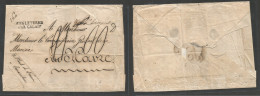 Brazil - Stampless. C. 1820s. French Consular Mail, Pernambuco - France, Havre Via Liverpool, UK, High Mns Charge + "Ang - Otros & Sin Clasificación