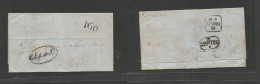 Brazil - Stampless. 1856 (10 May) Perú, Amazonas - Portugal, Porto (18 June 56) Via Fortune Private Ship To Lisbon (15 J - Other & Unclassified