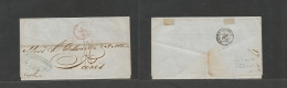 Brazil - Stampless. 1858 (31 Dec) Para, Amazonas - France, Paris (16 Febr 59) Endorsed "per Ephise" E. Red French Cds Ou - Sonstige & Ohne Zuordnung