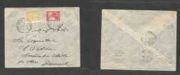 Bulgaria. 1907 (6 July) Turkish Post Office. PASARDJIK - Denmark, Aars. Multifkd Env, With Neat Bilingual Cancels (norma - Autres & Non Classés