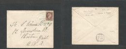 Canada. 1893 (30 Sept) North Hatley - USA, Boston, Mass (Oct 1) 3c Small Guam Fkd Env, Oval Blue Ds Cachet. Fine Oversea - Other & Unclassified