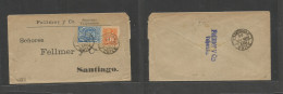 Chile. 1902 (29 May) Provisional Period. Fiscal Usage As Postage In Combination, At 15c Rate. Local Santiago Comercial C - Chili