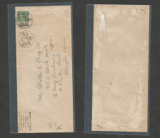 China - Xx. C. 1930s. Pahsien, Chungking - Shanghai. USS Palos. Single Fkd Ovptd Issue Envelope Arrival Cachet. Scarce A - Otros & Sin Clasificación