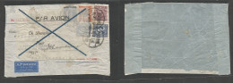 China - Xx. 1939 (26 July) Shanghai - South Africa, Joburg. Air Multifkd Front + Interesting Scarce "Par Avion / De Shan - Other & Unclassified