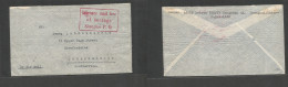 China - Xx. C. 1940. Shanghai - S. Africa, Joburg. Internee Free Mail Cachet (RR) Airmail Usage. German Origin. Interest - Other & Unclassified