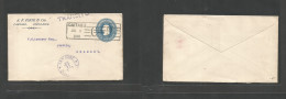 Costa Rica. 1910 (11 Jly) Cartago - Germany, Stettin. Comercial Private Print 10c Blue, Box Cachet + Transito + San Jose - Costa Rica