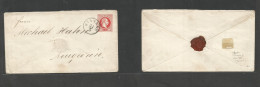 Czechoslovakia. C. 1868 (31 May) Austrian Postal Admin. Stankau - Neugedein. 5kr Red Stat Env, Depart Cds (200 Hab) VF. - Autres & Non Classés