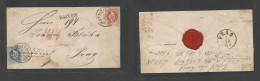 Czechoslovakia. 1868 (2 Oct) Austrian Postal Admin - Kropocow, Writtic - Prague (2 Oct) Registered 5c + 10c Envelope Cds - Other & Unclassified