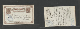 Ecuador. 1892 (11 Mayo) Guayaquil - Quito. Local 2c Brown / Greenish Illustrated Stationary Card. Fine Scarce Correct Ci - Ecuador