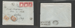 Eire. 1933 (17 July) Gill, Co Phort Lairge - Italy, Milano (21 July) Multifkd Env At 3d Rate, Poste Restante / Fermo In - Used Stamps