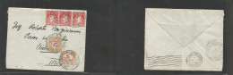 Eire. 1933 (1 Sept) Balle - Italy, Milano (4 Sept) Multifkd Env 1d Red, Tied Cds + 2 Arrival Italian P. Dues Tied Cds. V - Used Stamps