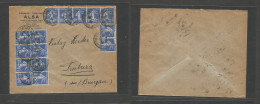 France - Xx. 1934 (26 March) Strassbourg - Freiburg, Semeuse 10c Cobalt Multifkd Comercial Envelope At 1,50 Fr Rate In L - Autres & Non Classés